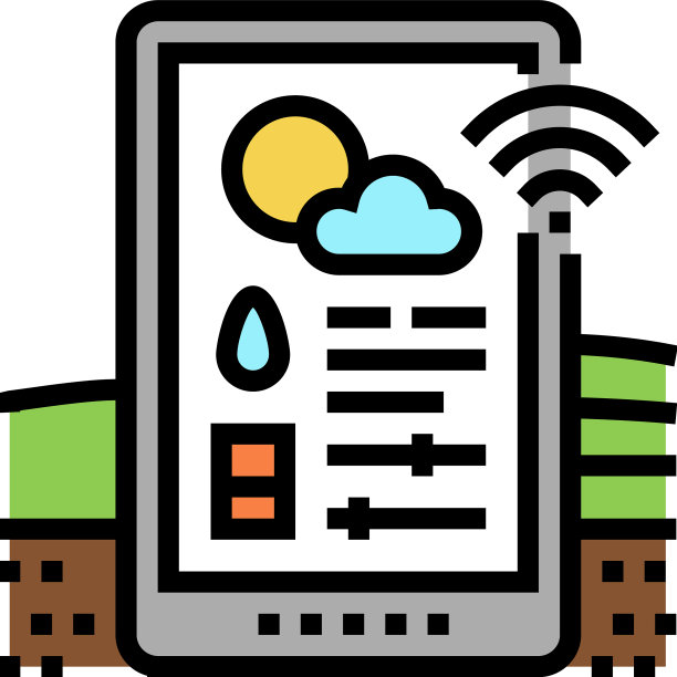 气候监测农业彩色图标图片下载