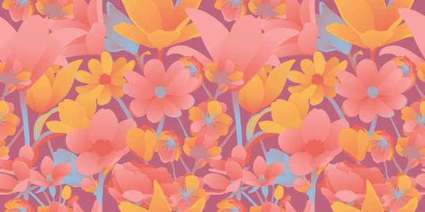 碎花无缝图案现代抽象渐变图片下载