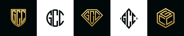 最初的字母GCC标志设计捆绑这图片下载