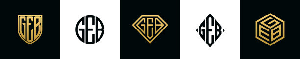 最初的字母geb标志设计捆绑这图片下载