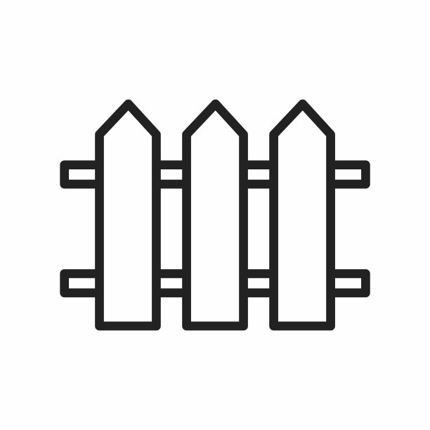 栅栏轮廓图标图片下载