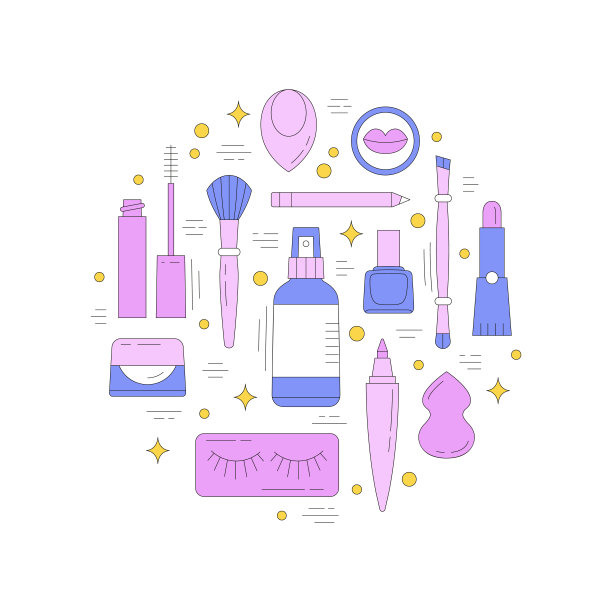 配合美容产品圆润成分。图片下载