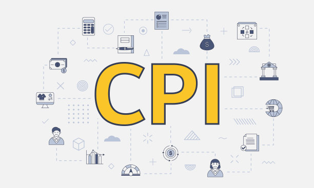 Cpi消费价格指数概念，图标设置，中间有大字或大字图片下载