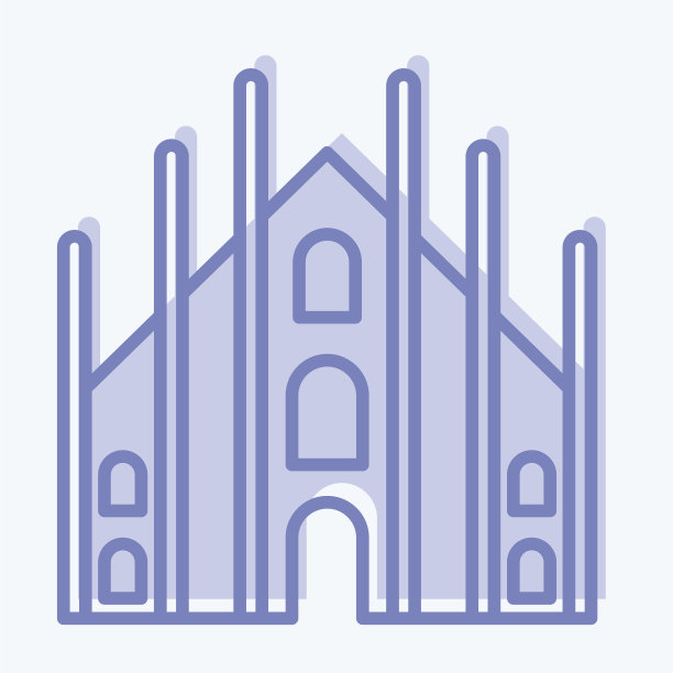 图标米兰适合教育标志两种色调图片下载