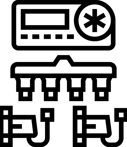 自动浇水系统线条图标图片下载