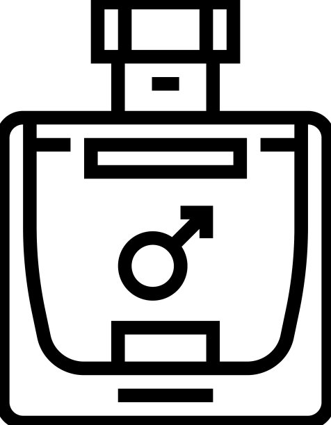 男士香水瓶香水线图标图片下载