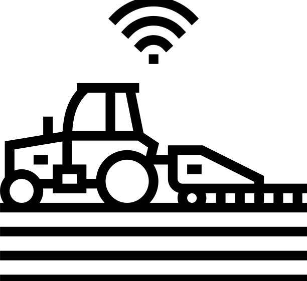 耕作智能农场农业线图标图片下载