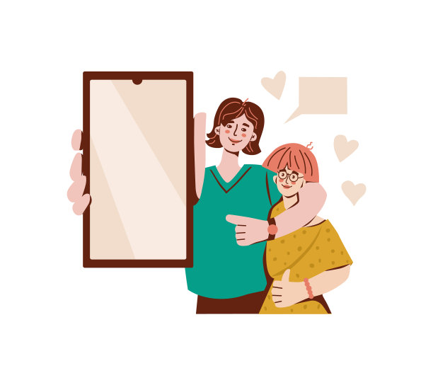 一个年轻的女人和一个男人在电话里展示一些东西图片下载