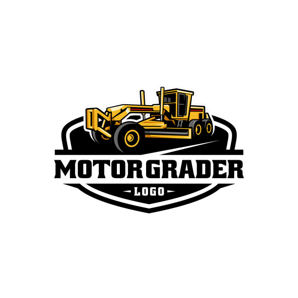 汽车平地机道路重型设备车辆标志图片下载