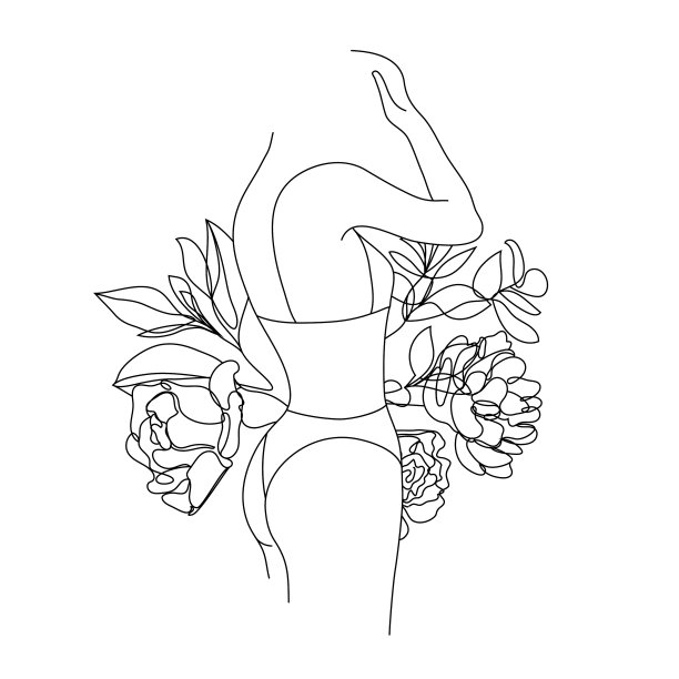 抽象女性形象女性身体图片下载