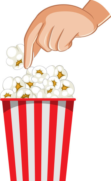 用手从桶里摘爆米花图片下载