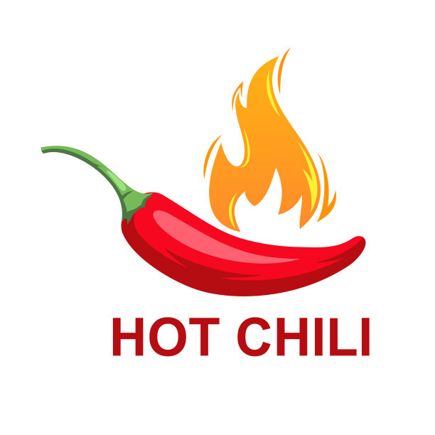 红辣椒符号设计概念矢量，红辣椒符号设计模板图片下载