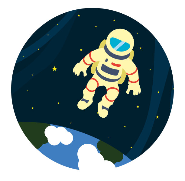 宇航员在地球上空的太空中图片下载