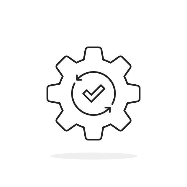 黑色细线优化操作流程图标图片下载