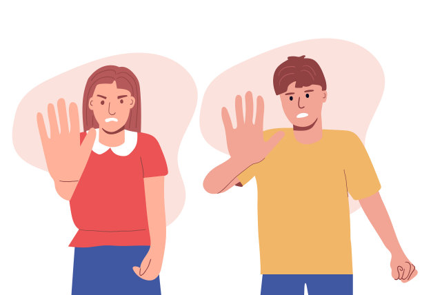 一对失意的男女向前伸出手图片下载