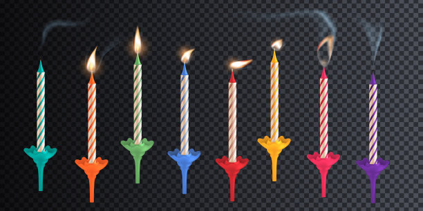 生日蜡烛组图片下载