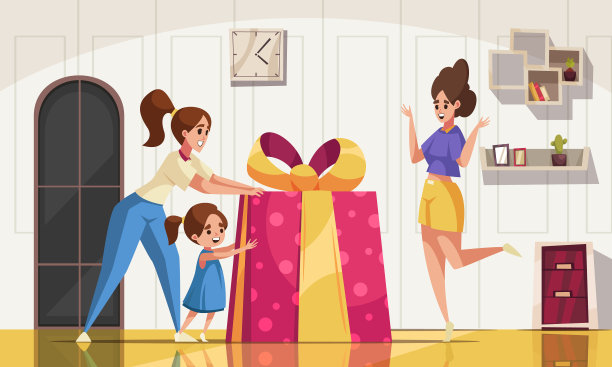 节日送礼物场景图片下载