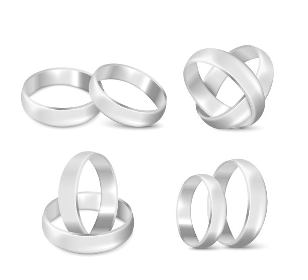 银质婚戒或订婚戒指很逼真图片下载