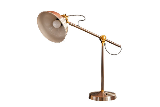 老式台灯孤立在白色上图片下载