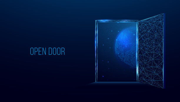 打开宇宙之门，宇宙之旗熠熠生辉图片下载