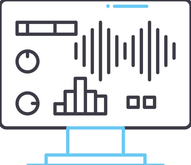 音频谱线图标轮廓符号图片下载