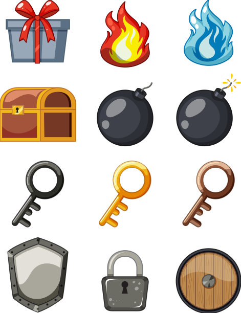 游戏元素模板设计集图片下载