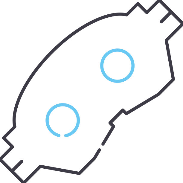 刹车片线条图标轮廓符号图片下载