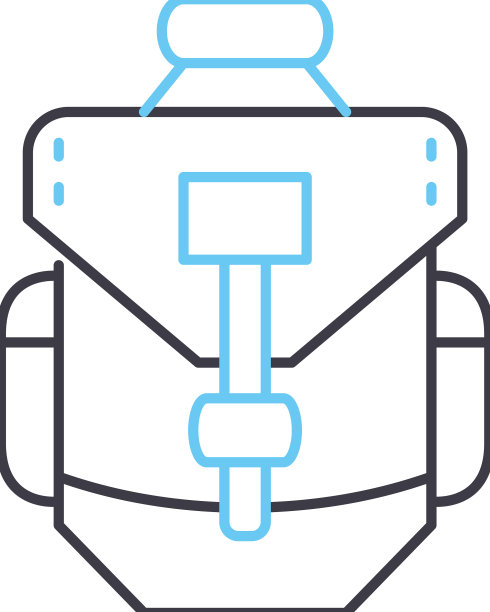 背包包线图标轮廓符号图片下载