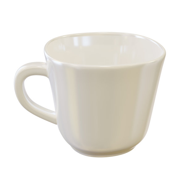 光滑的白色杯子。杯模型。三维渲染图片下载