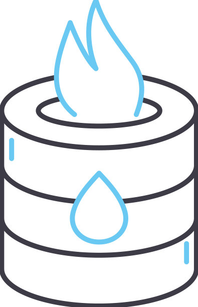 燃烧桶线图标轮廓符号图片下载