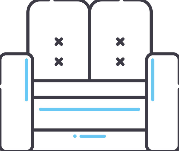 沙发线图标轮廓符号图片下载