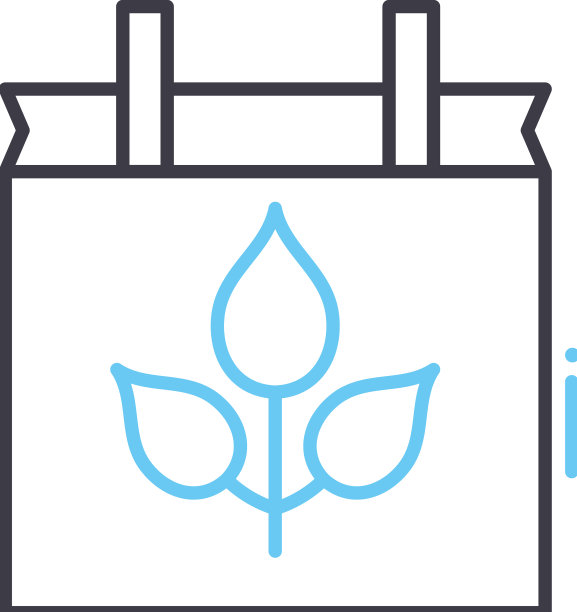 生态袋线图标轮廓符号图片下载