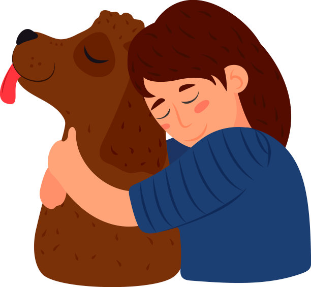 女子抱狗图片下载