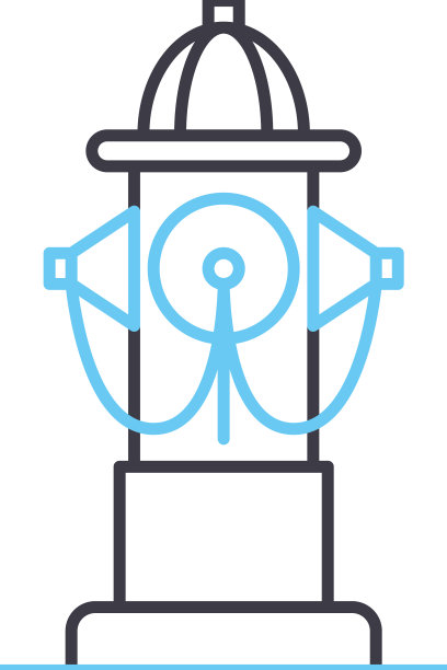 消防栓线条图标轮廓符号图片下载