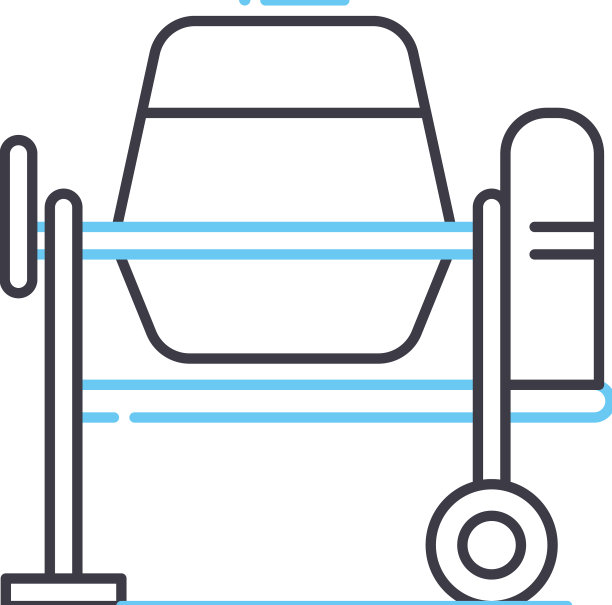 Concreate混合器线图标轮廓符号图片下载