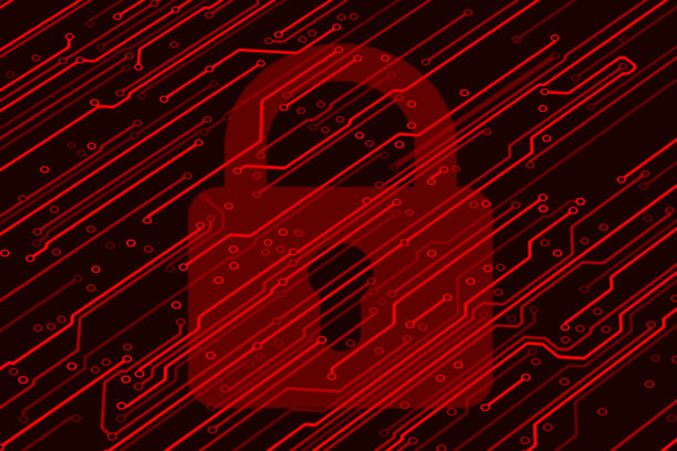 带有挂锁符号的PCB的特写图片图片下载