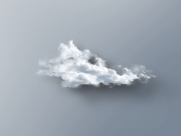 真正的白色蓬松的云孤立在柔和的背景，创意概念图片下载