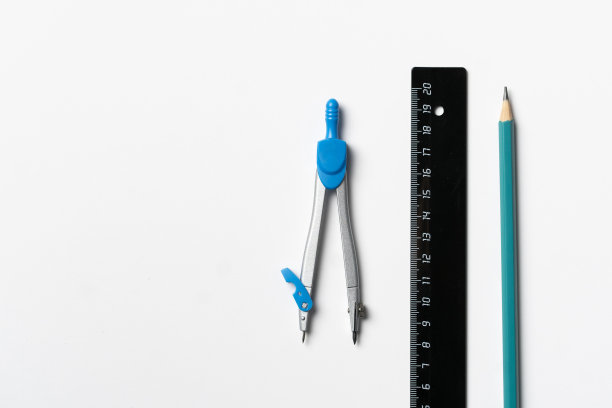 罗盘圆绘图工具孤立，几何学校用品图片下载