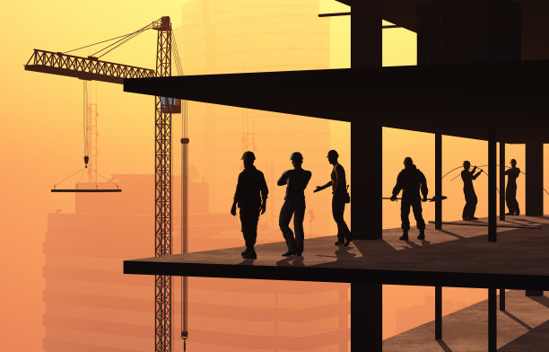 工人的剪影图片下载