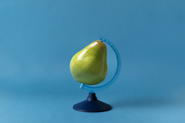 用水果做成的地球创意概念，全球对话图片下载