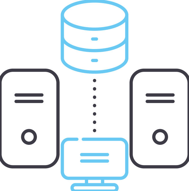 CDN线路图标轮廓符号图片下载