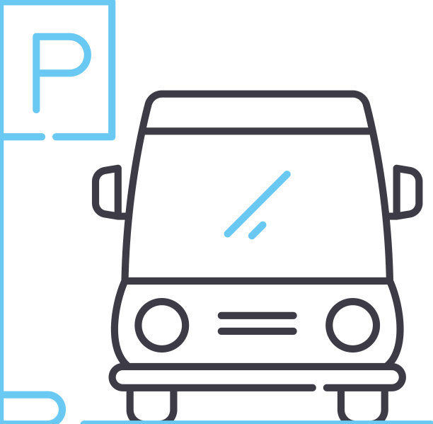 停车场线图标轮廓符号图片下载