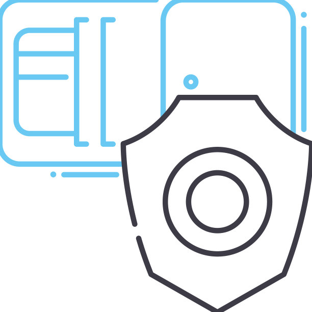 金融安全线图标轮廓符号图片下载