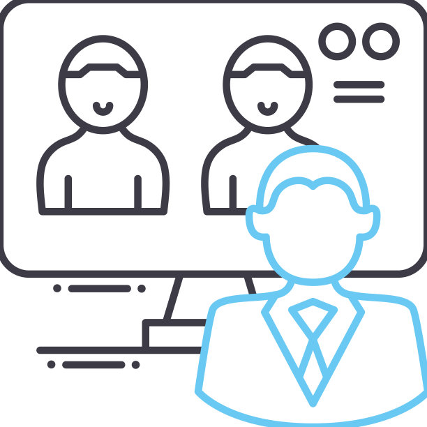 会议线图标轮廓符号图片下载