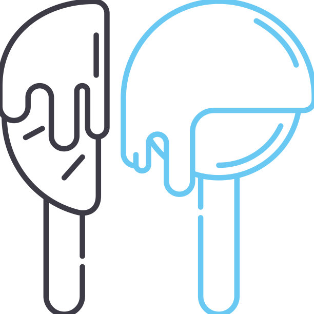 巧克力涂层水果线图标轮廓符号图片下载