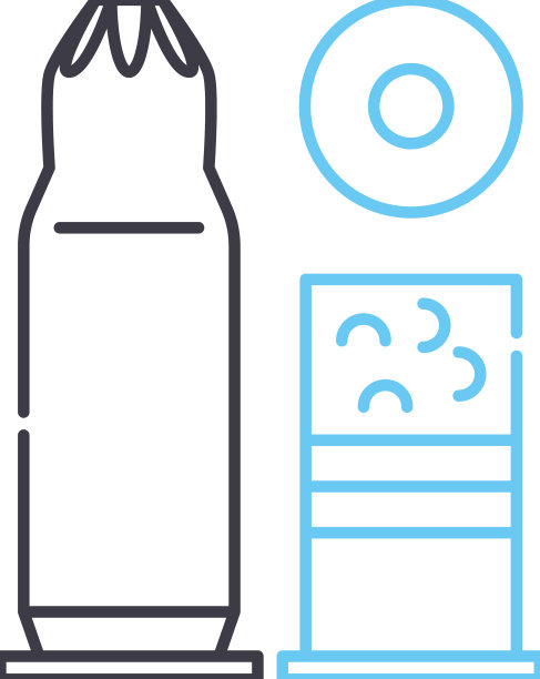 墨盒线图标轮廓符号图片下载