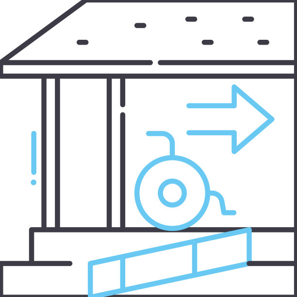 平等住房机会线图标轮廓图片下载