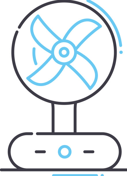 风扇线路图标轮廓符号图片下载