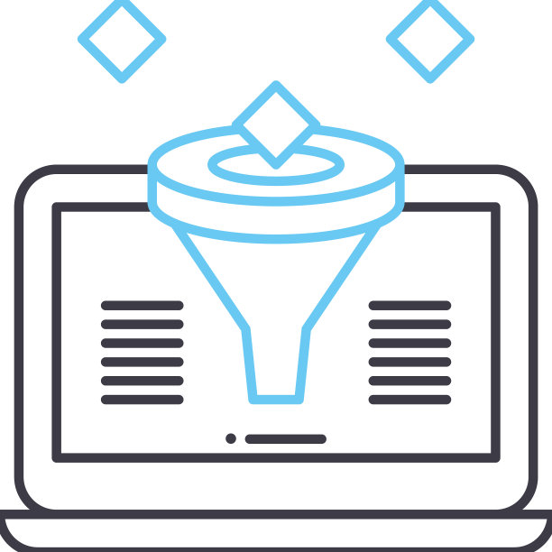 数据过滤线图标轮廓符号图片下载