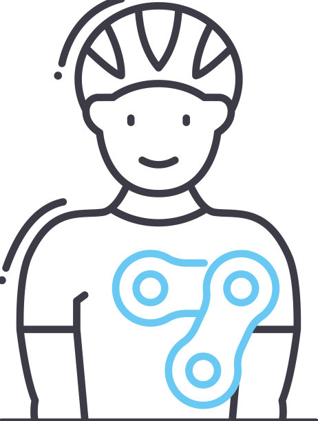 自行车线路图标轮廓符号图片下载